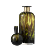 Bottiglia Macchia in vetro con tappo decoro verde nero : Bottiglie in vetro design vintage - 96636